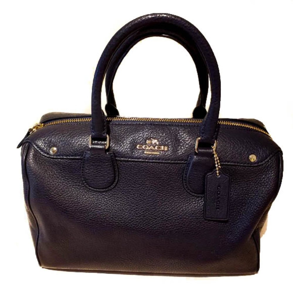 NWOT Authentic Coach Black leather Satchel Bag